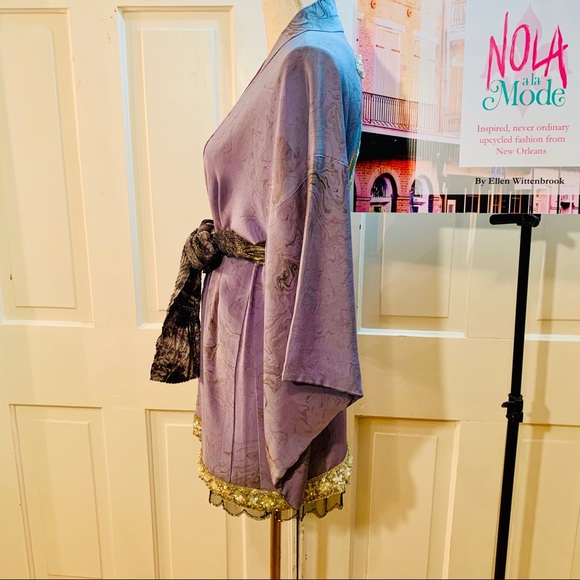 Frida Kahlo Art Patch Reworked Vintage Kimono - Picture 4 of 15